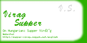 virag supper business card